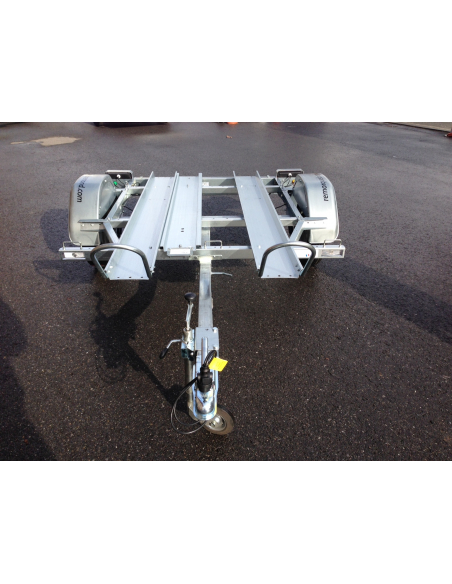 Remorque porte moto 2 rail