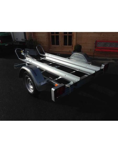 Remorque porte moto 2 rail