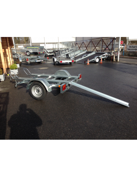 Remorque porte moto 2 rail