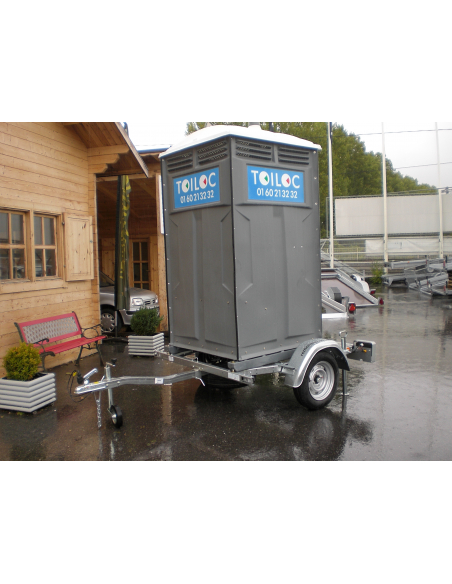Remorque toilette autonome roulant