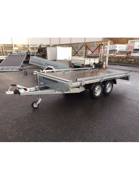 Remorque plateau 2 essieux