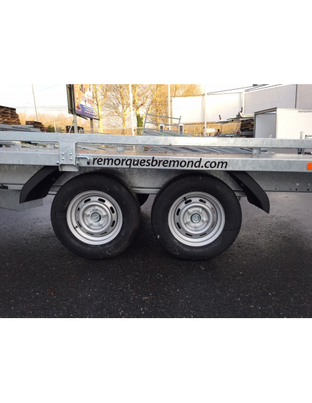 Remorque plateau 2 essieux