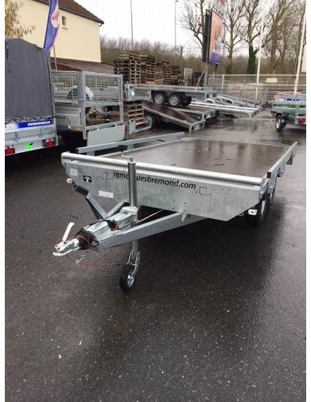 Remorque plateau 2 essieux