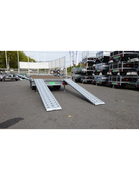 Remorque plateau 2 essieux