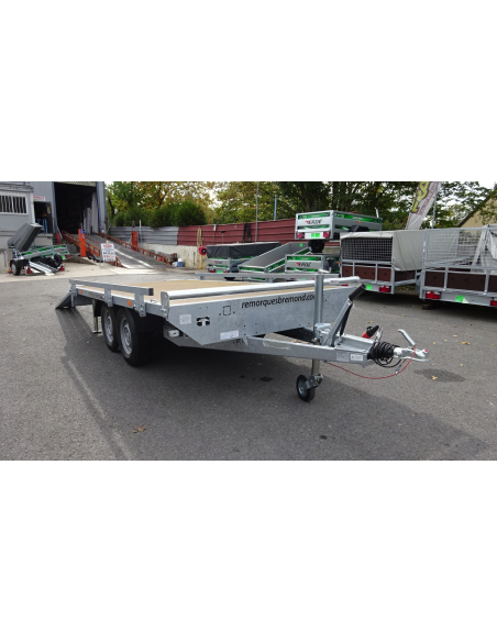 Remorque plateau 2 essieux