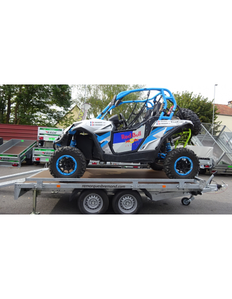 Remorque plateau 2 essieux