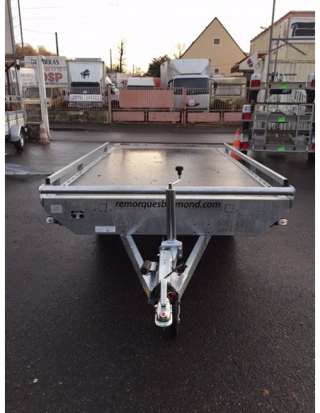 Remorque plateau 2 essieux