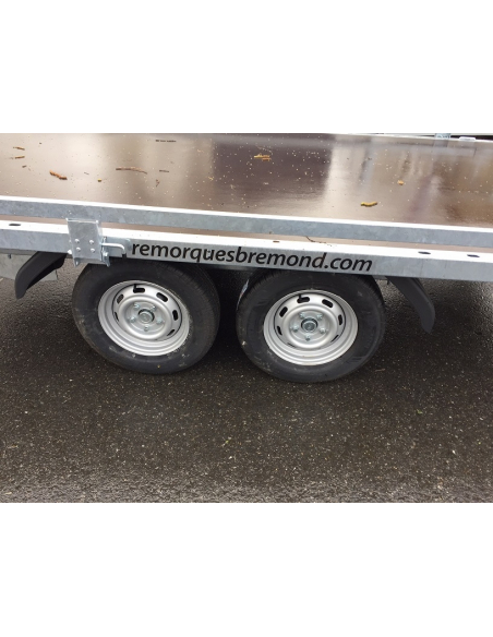 Remorque plateau 2 essieux