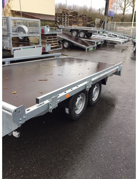 Remorque plateau 2 essieux