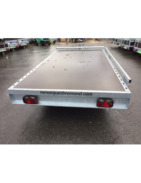 Remorque plateau 2 essieux
