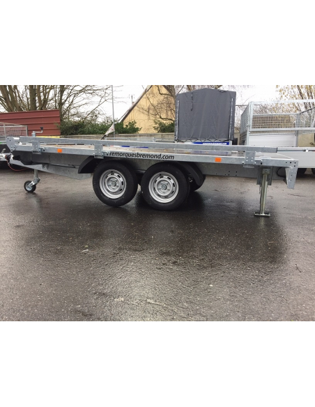 Remorque plateau 2 essieux