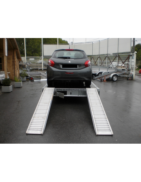 Remorque plateau NU 2 essieux RIS400F270