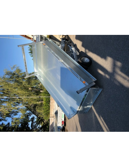 Remorque benne 1 essieu roues dessous ref BRI260F150