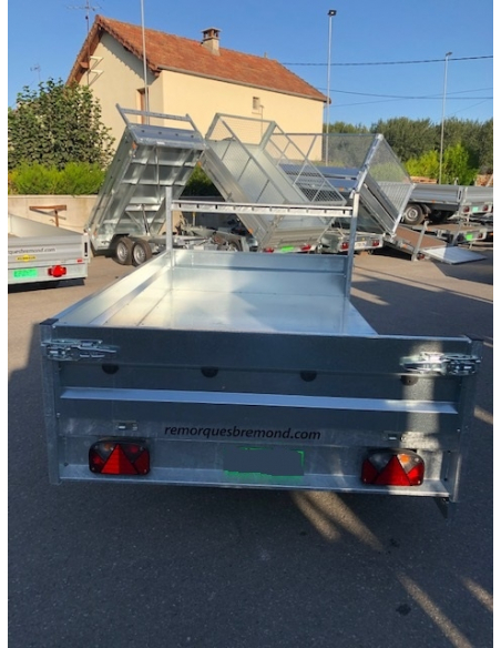 Remorque benne 1 essieu roues dessous ref BRI260F150
