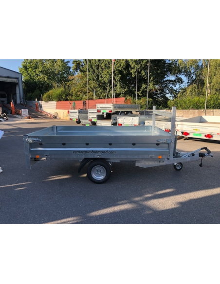 Remorque benne 1 essieu roues dessous ref BRI260F150