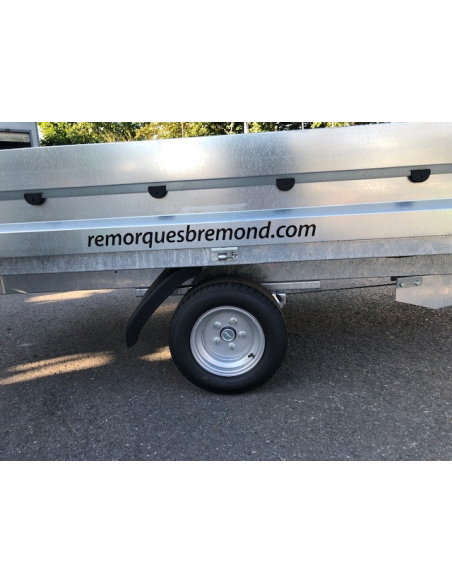 Remorque benne 1 essieu roues dessous ref BRI260F150