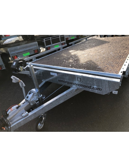 Remorque plateau NU roues intérieures surbaissées. REF RIS400F350